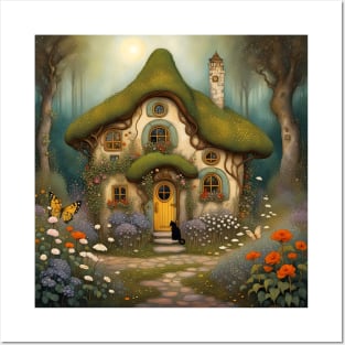 Magical Fairy Cottage In Fairy Land Posters and Art